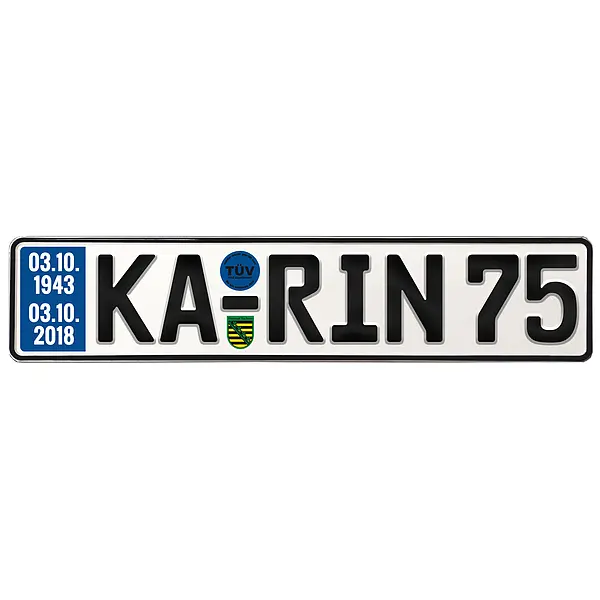 Geschenk zum 75. Geburtstag - Schild mit TÜV*
