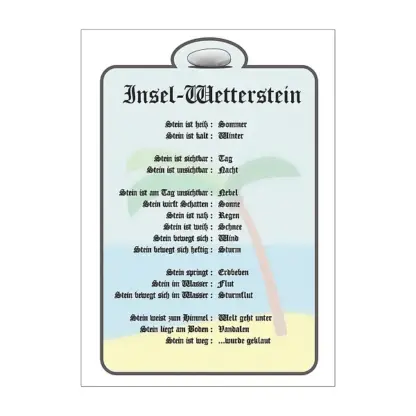 Schild für Insel-Wetterstein im DIN A4-Format*