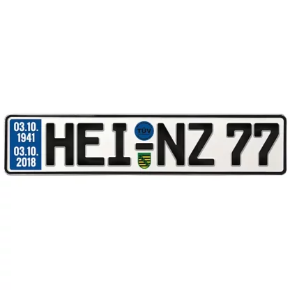 Geschenk zum 77. Geburtstag - Schild mit TÜV*