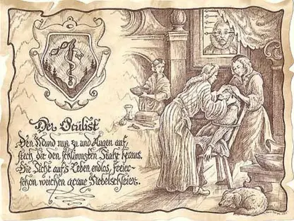 Zunftbild Augenarzt auf Antikpapier im A4-Format*