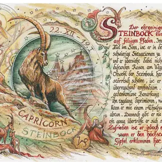 Sternbild Steinbock auf Antikpapier im A4-Format*