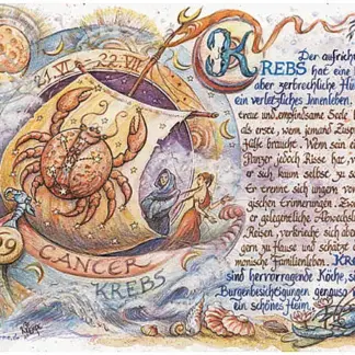 Sternbild Krebs auf Antikpapier im A4-Format*