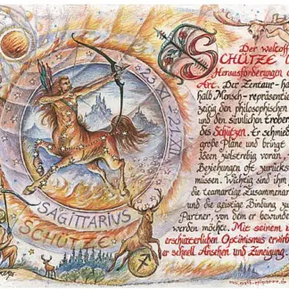 Sternbild Schütze auf Antikpapier im A4-Format*