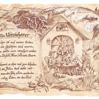 Zunftbild Versicherer auf Antikpapier im A4-Format*