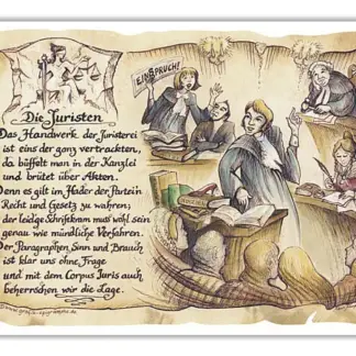 Zunftbild Jurist auf Antikpapier im A4-Format*