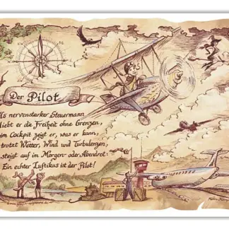 Zunftbild Pilot auf Antikpapier im A4-Format*