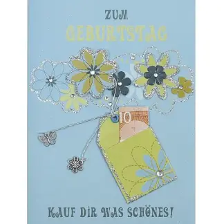 Geburtstagskarte für Geldgeschenke zum Geburtstag mit Briefumschlag*