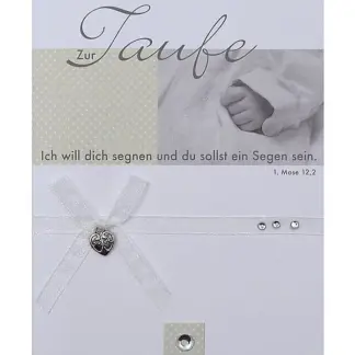 Klappkarte als Grußkarte zur Taufe*