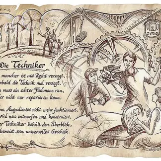 Zunftbild Techniker auf Antikpapier im A4-Format*