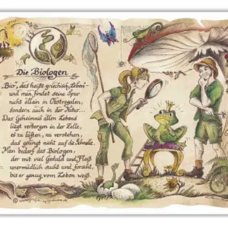 Zunftbild Biologe auf Antikpapier im A4-Format*