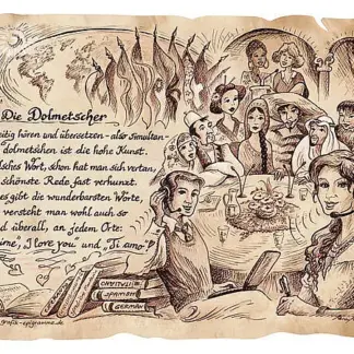 Zunftbild Dolmetscher auf Antikpapier im A4-Format*