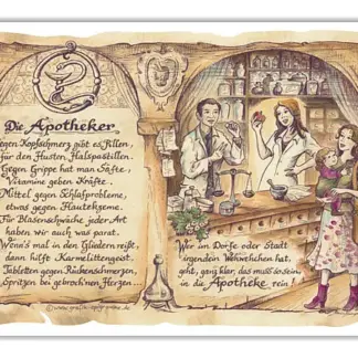 Zunftbild Apotheker auf Antikpapier im A4-Format*