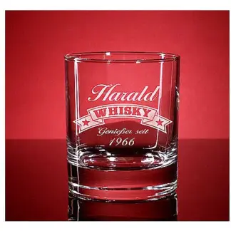 Whiskyglas Islande mit Gravur*