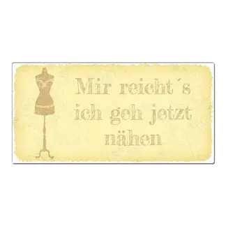 Vintageschild mit Wunschtext 200 x 100mm pastellgelb*