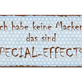 Dekoschild im Retro Look mit Polka Dots 300 x 150mm Polka Dots hellblau*