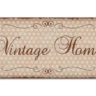 Dekoschild im Retro Look mit Polka Dots 300 x 150mm Polka Dots cappuccino*