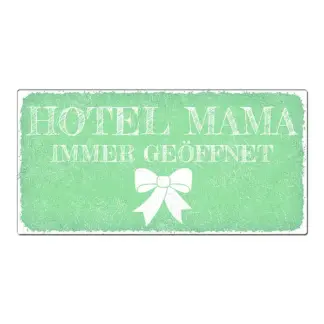 Aluschild im Vintage Look mit Wunschtext 300 x 150mm mint*