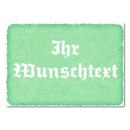 Retroschild mit Wunschtext A4 pastellmint*