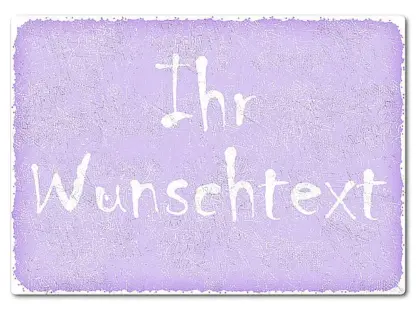 Retroschild mit Wunschtext A4 pastellviolett*