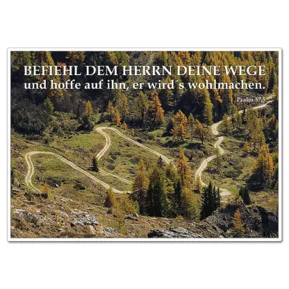 Schild mit Bibelvers "Befiehl dem Herrn deine Wege..." - viele Größen erhältlich*