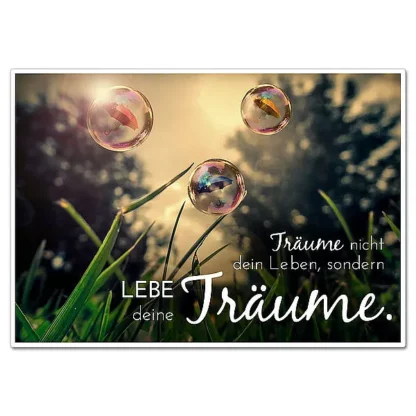 Schild mit Spruch "Lebe deine Träume" - A4*