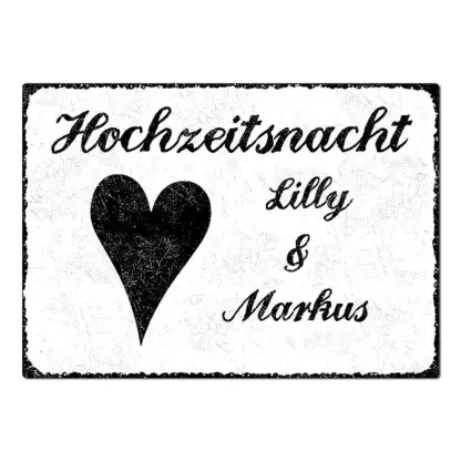 Dekoschild Hochzeitsnacht im Vintage Stil -Format A4*