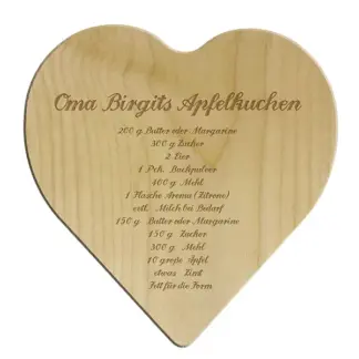 Schneidebrett aus Holz mit Gravur eines Wunschtextes Größe: 18x18x1 cm*