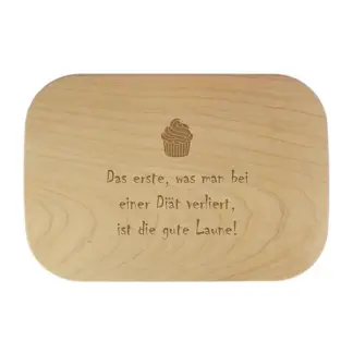 Schneidebrett aus Holz mit Wunschtext 28x19x1,5 cm*