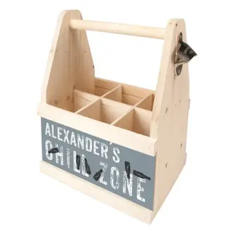 Beer Caddy mit Name - Chill Zone*