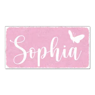 Schild im Vintage Stil mit Wunschnamen 200 x 100 mm pastellrosa*