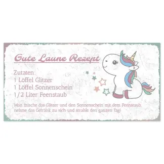Schild mit Gute Laune Rezept 300 x 150mm*