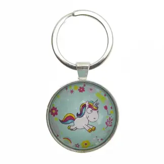 Schlüsselanhänger mit laufendem Einhorn mint*