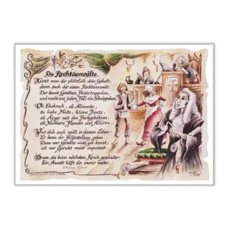 Zunftbild Jurist auf Antikpapier im A4-Format*