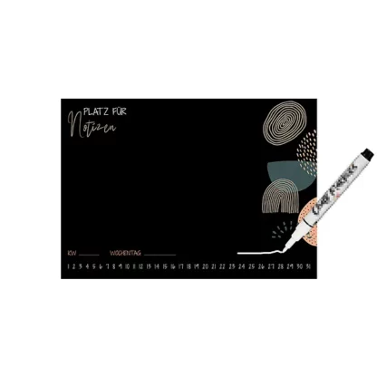 Chalkboard "Wochenplaner" A5, A4 oder A3 mit Namen und inkl. Kreidemarker - farbig*