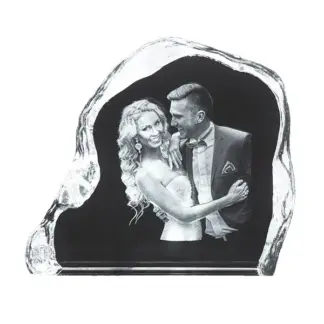 Ansprechendes Glasfoto mit Ihrem Hochzeitsbild in 3D Optik*
