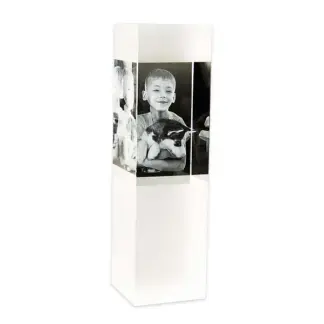 Leuchtstele für Tierfreunde mit individuellem Glasfoto in 3D Optik*