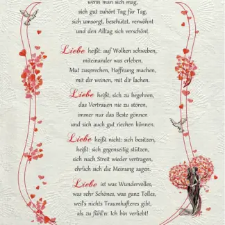Urkunde Liebe ist - modern*