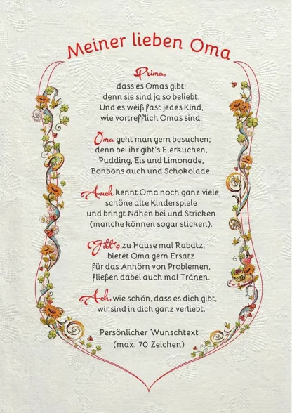 Urkunde für die Oma - modern*