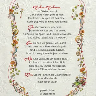 Urkunde für den geliebten Papa - modern*