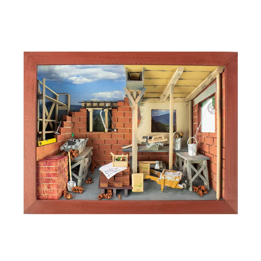 3D-Wandbild Maurer*