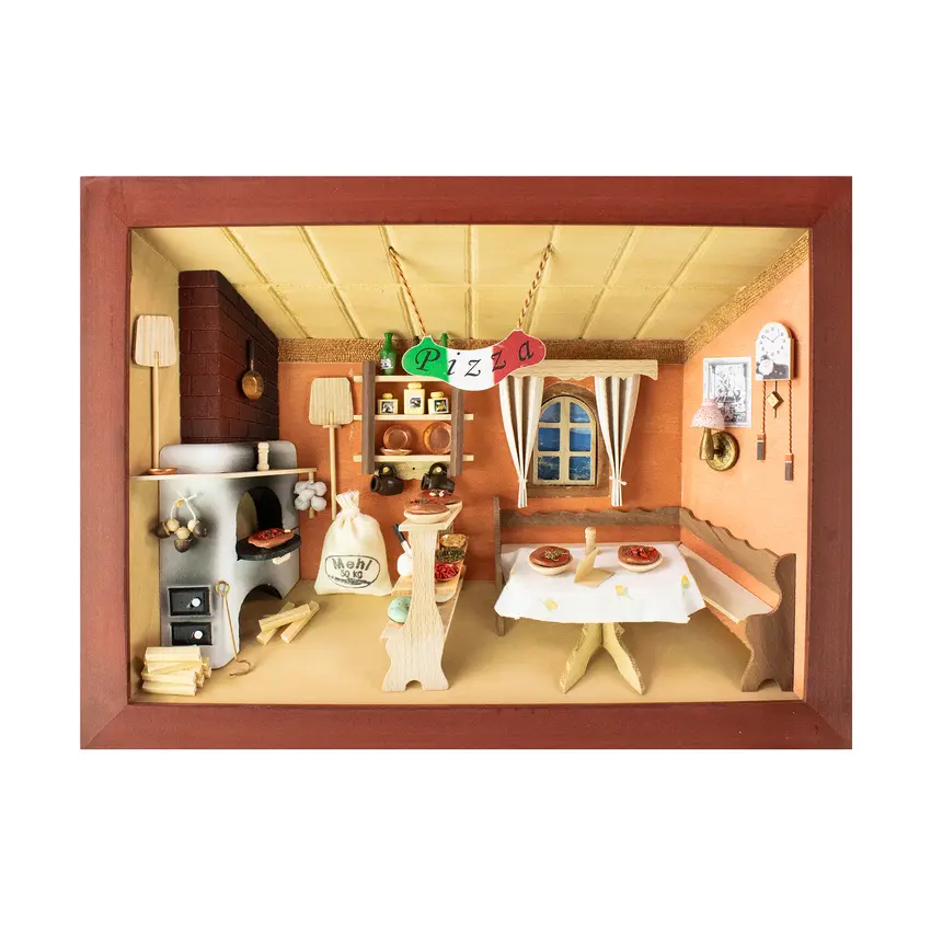3D-Holzbild Pizzeria*