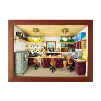 3D-Holzbild Büro*