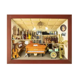3D-Holzbild Musikladen*