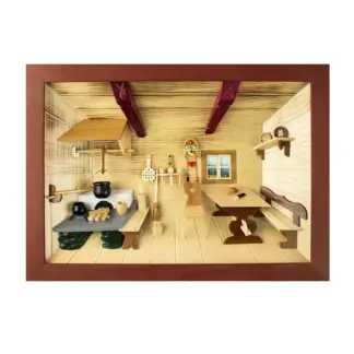 3D-Holzbild Bauernstube*