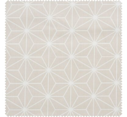 Baumwoll-Stoff "Geometrischer Stern" Polyester beschichtet - Beige*