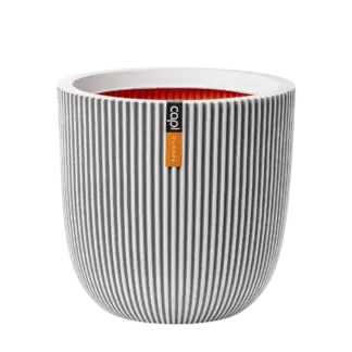 Blumentopf Kugel Groove elfenbein | 35x34 cm*