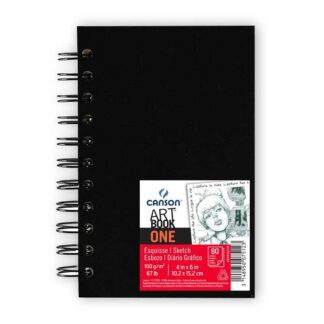 Canson Art Book One Spiralblock 80 Blatt A6*