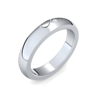 Damen Ehering Trauring Partnerring Verlobungsring einzeln halbes Herz Zirkonia 925 geteiltes Herz Hochzeit für sie Frauen Frau*