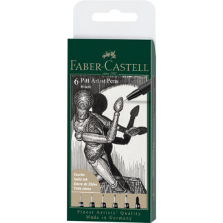 Faber Castell Pitt Artist Pen Tuschestift Set Schwarz Schwarz*