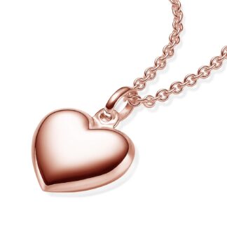 Herzkette Rosegold Halskette Damen Silber mit Anhänger Rosegold vergoldet Herz Kette Herzchen Herz Rosegold *Silber 925 vergoldet!* Geschenk Freundin*